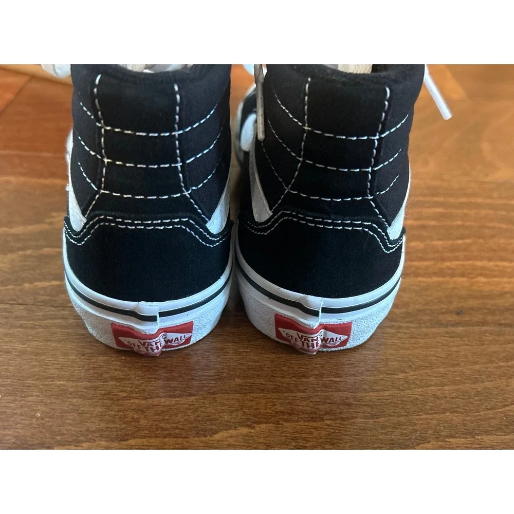 Vans Filmore‎ Hi Kids Shoes Black White Suede Canvas High Top Sneakers Sz 13 NWT